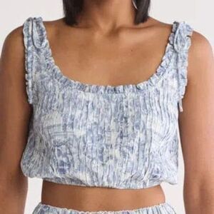 Lush Tie Shoulder Pleat Camisole Size Large